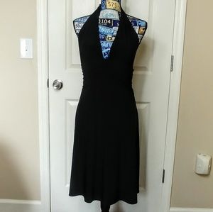 WHBM size 4 black halter dress
